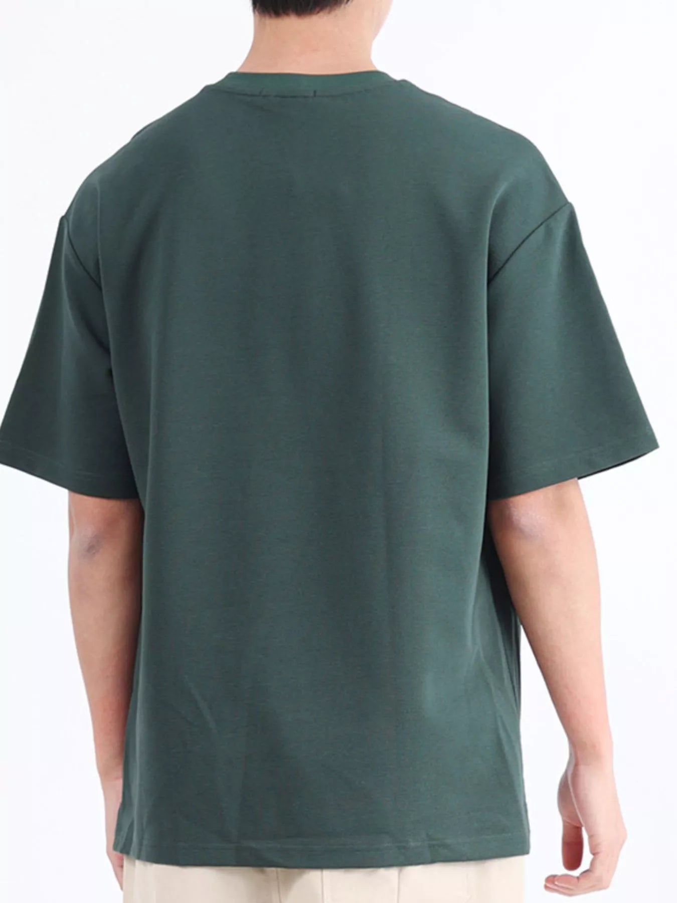 Men's Plus Size Solid Color Round Neck T-Shirt