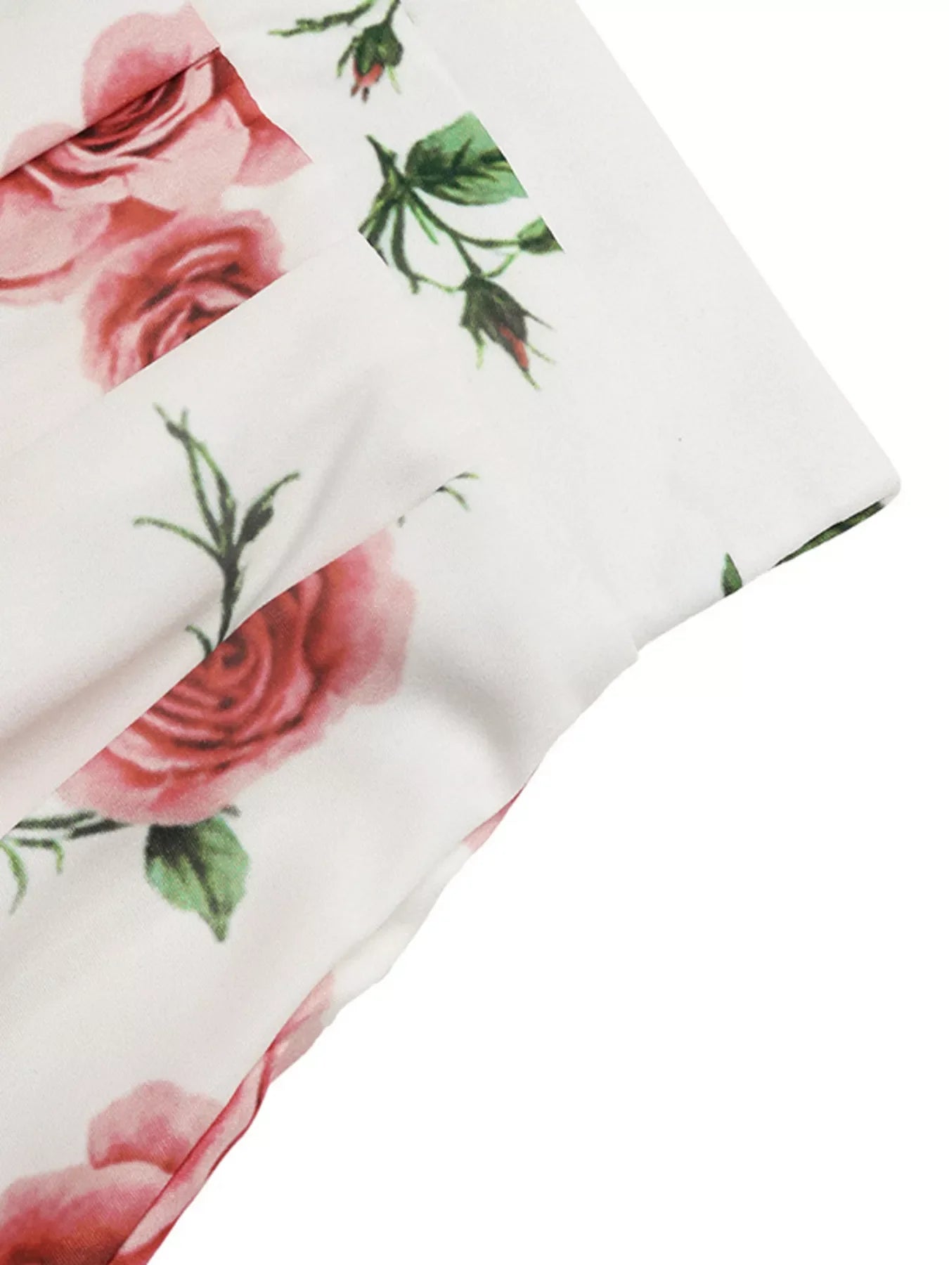 Rose Print Flowy Maxi Skirt