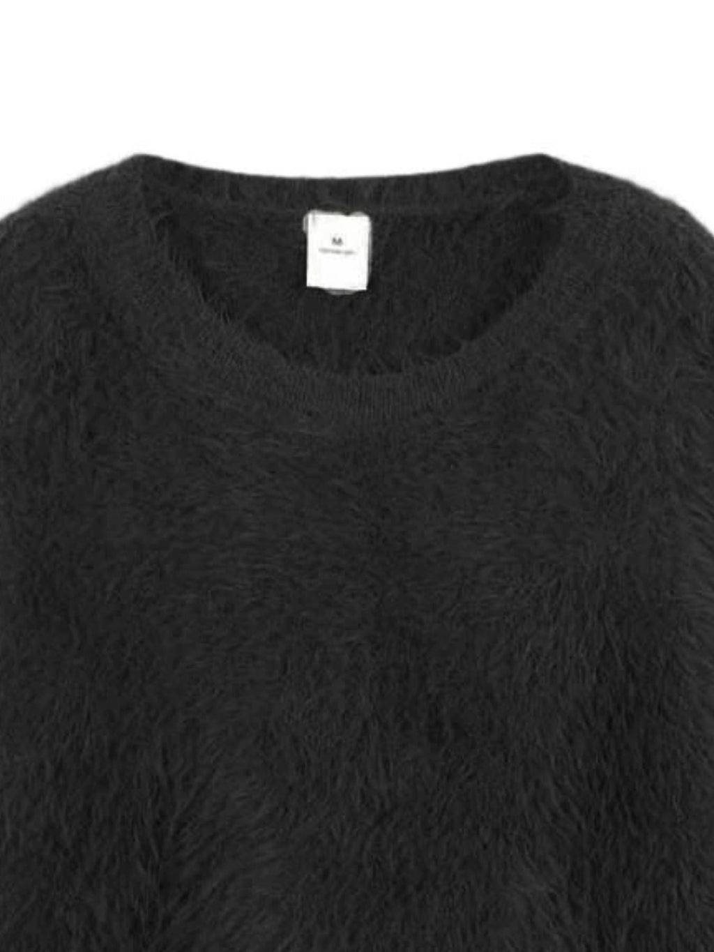 Fuzzy Round Neck Long Sleeve Sweater