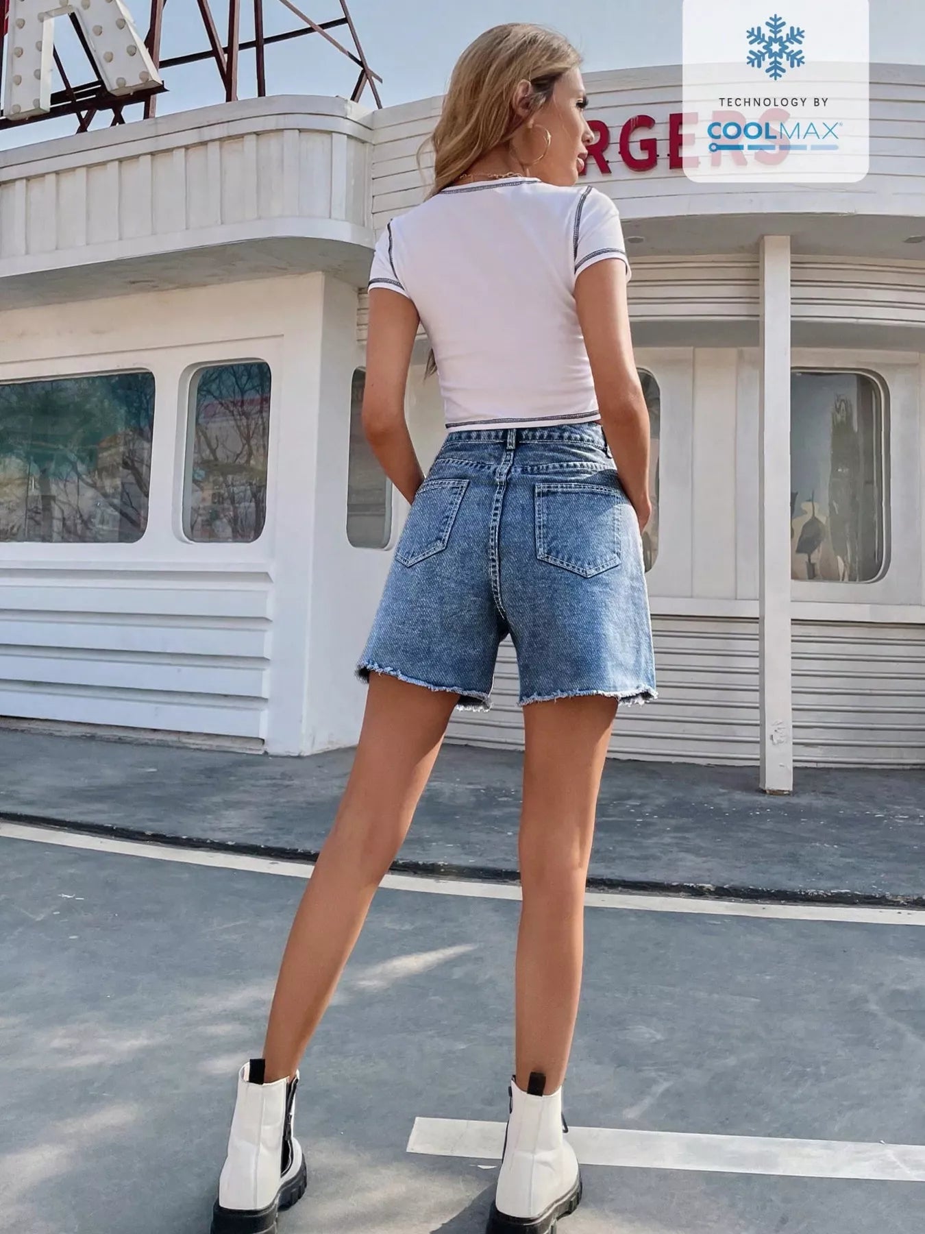 Raw Hem Denim Shorts