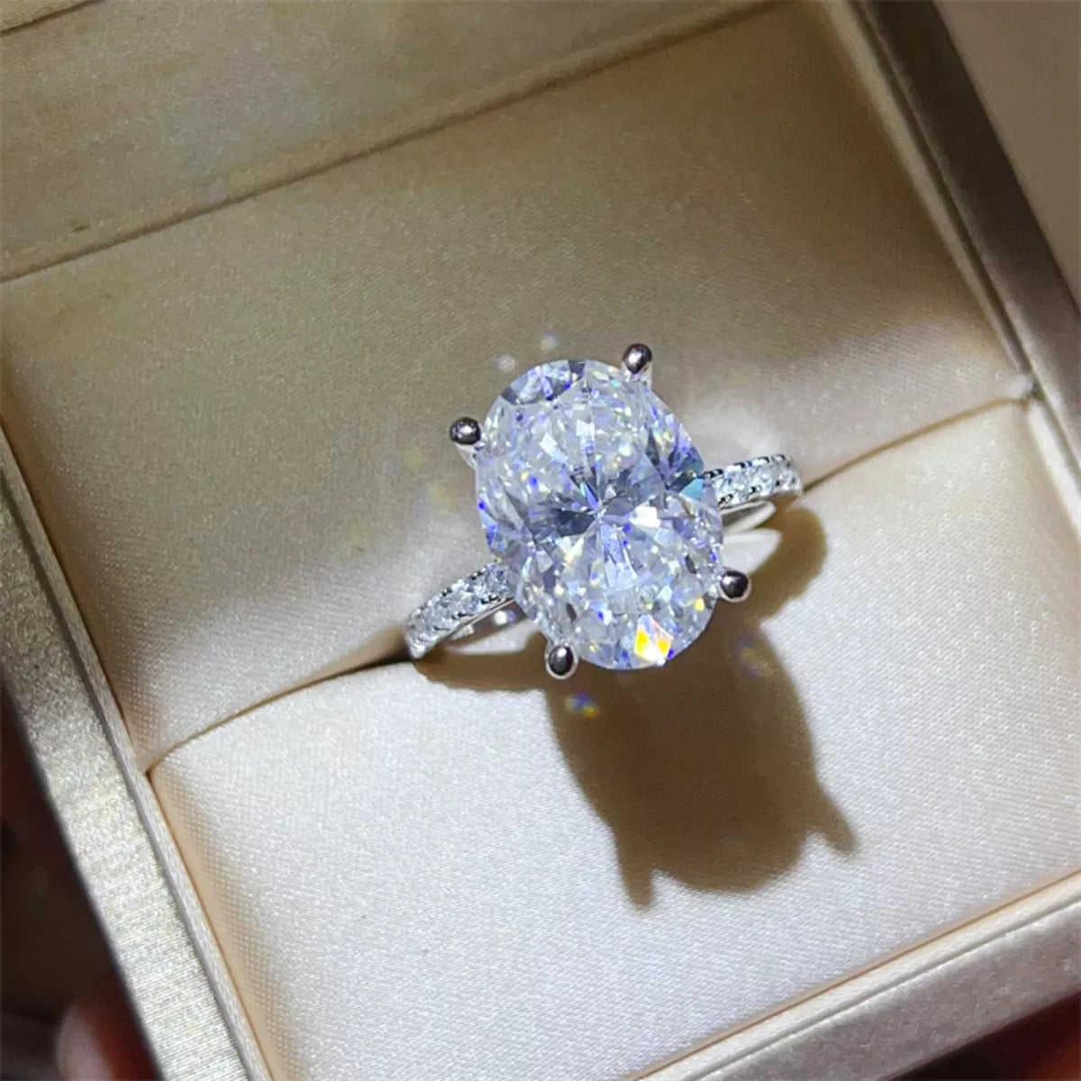8 Carat Moissanite 925 Sterling Silver Ring