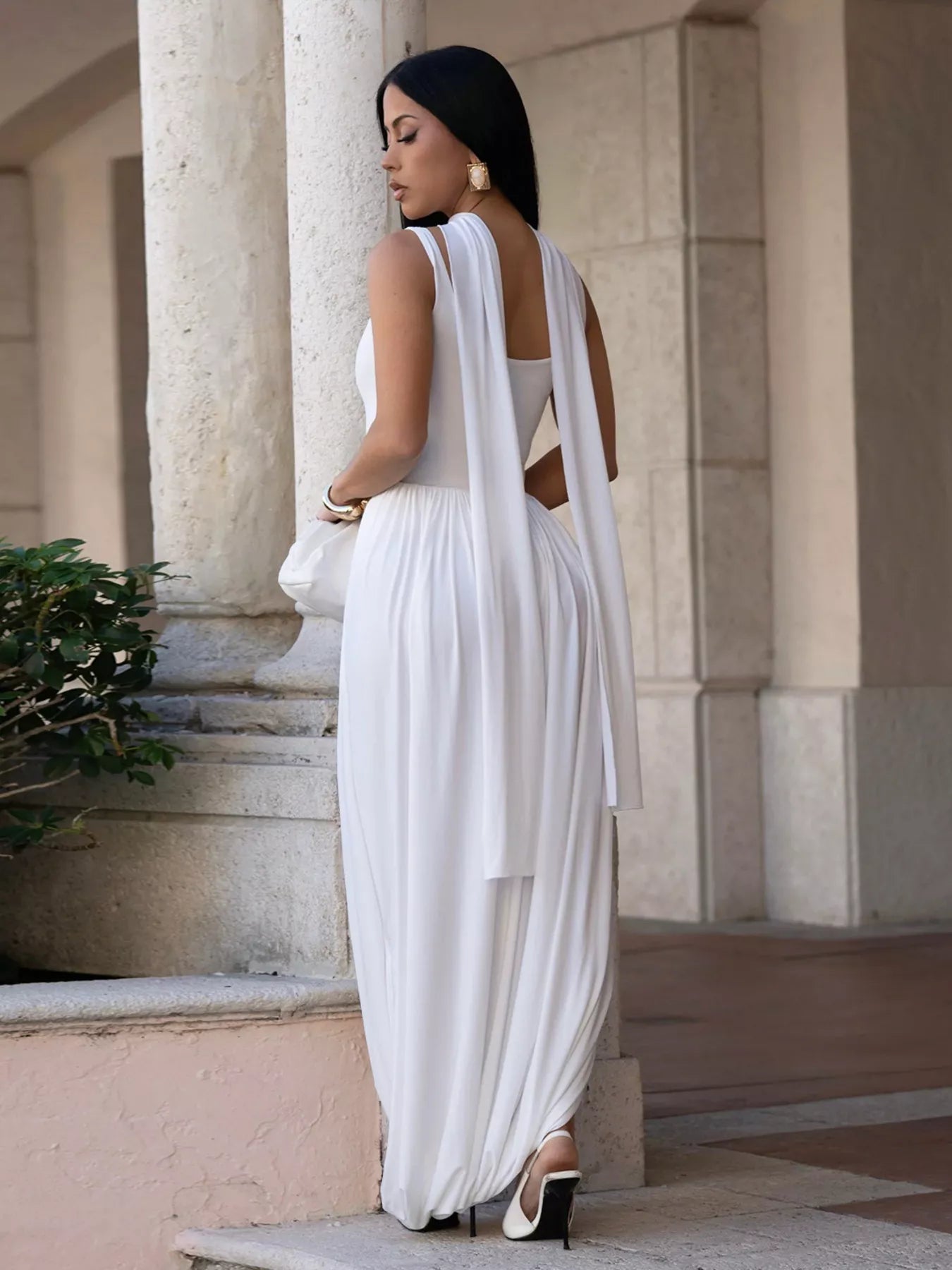 Scoop Neck Slit Maxi Dress