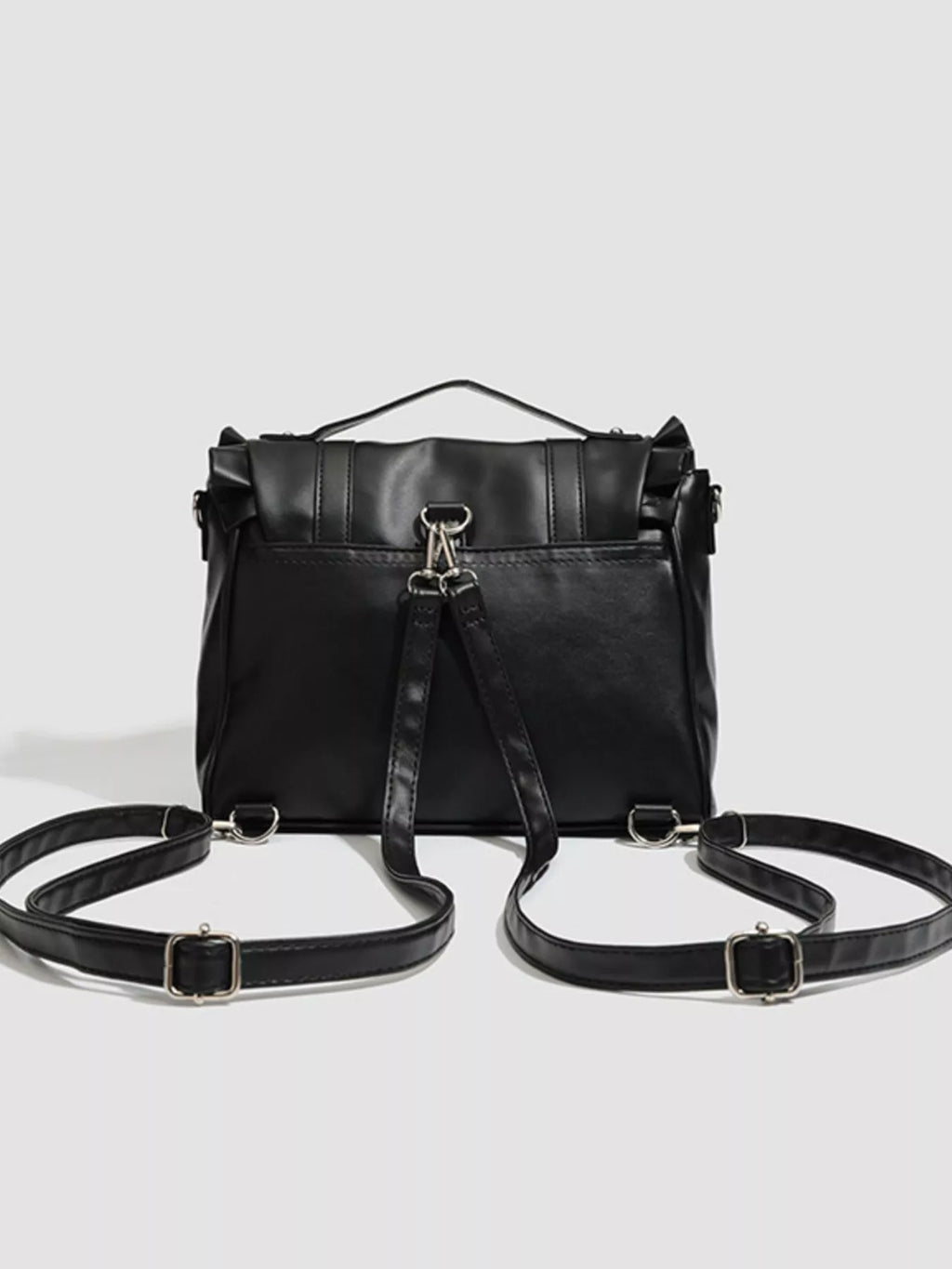 Ruffled Lace Up Bow Backpack Bag