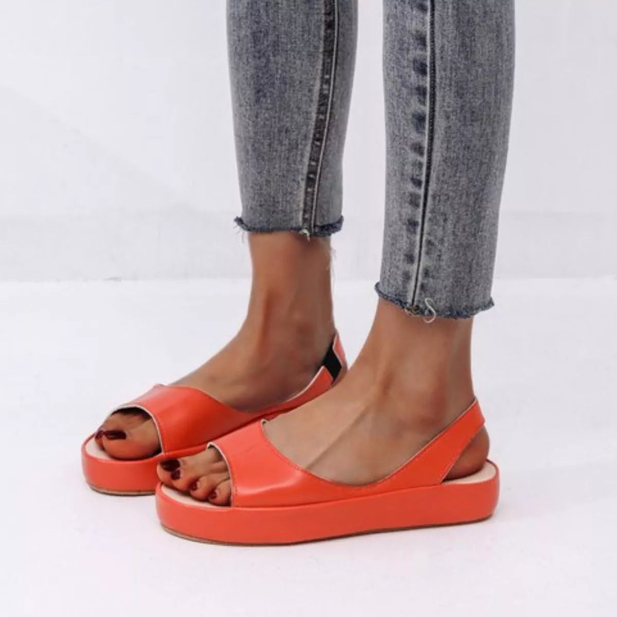Peep Toe Platform Sandals