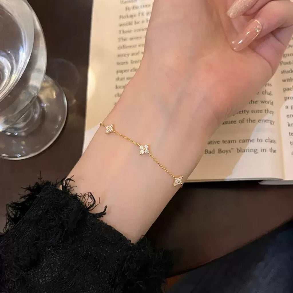 Four-Leaf Clover Charm Bracelet
