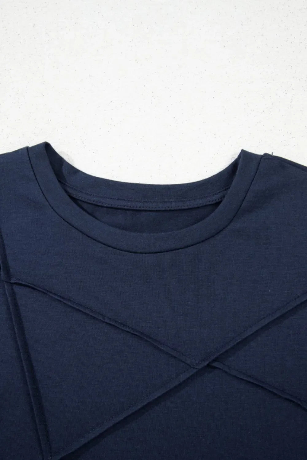 Solid Color Round Neck T Shirt