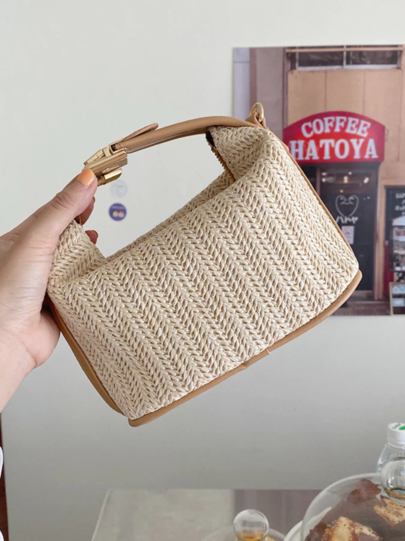 Woven Straw Crossbody Bag