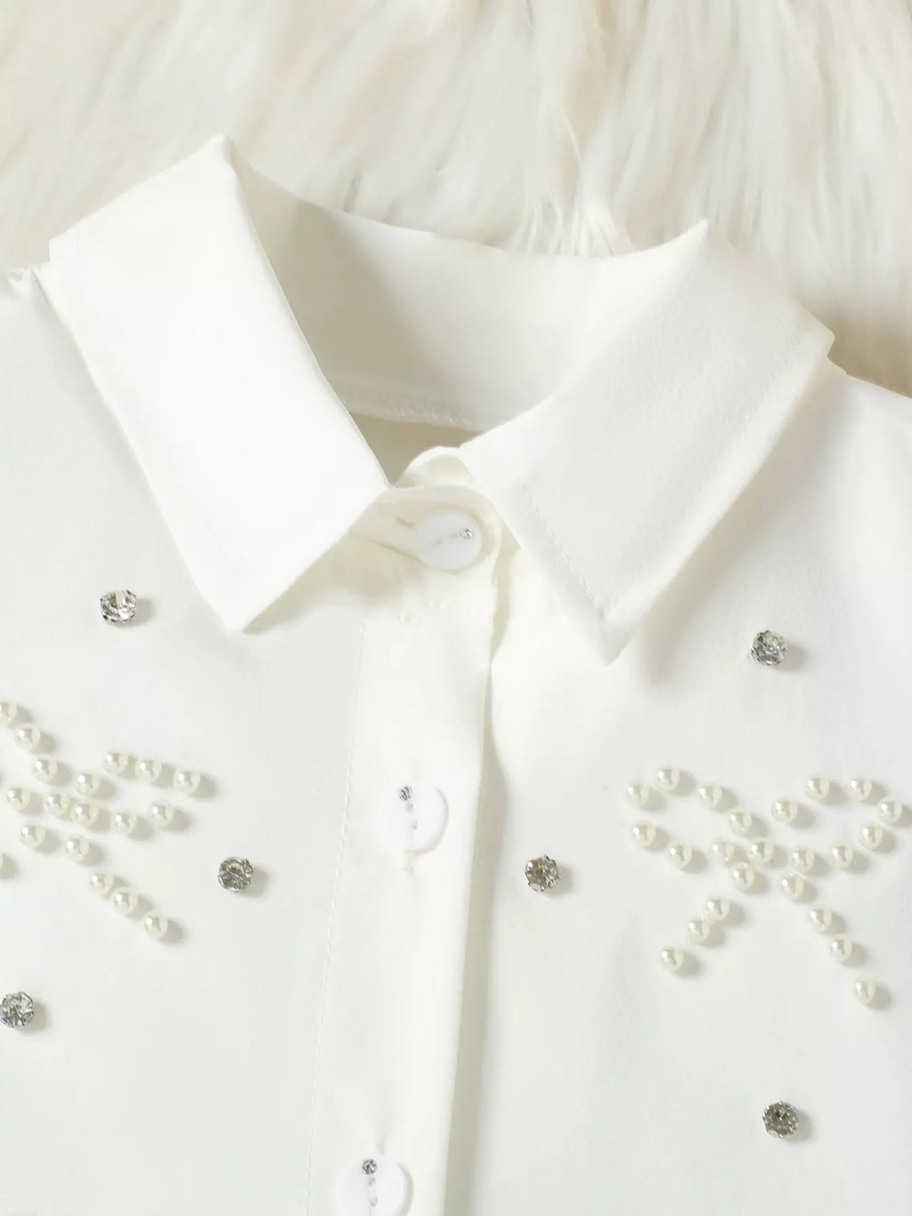Children's Bow-Embellished Top & Pleated Skirt Set