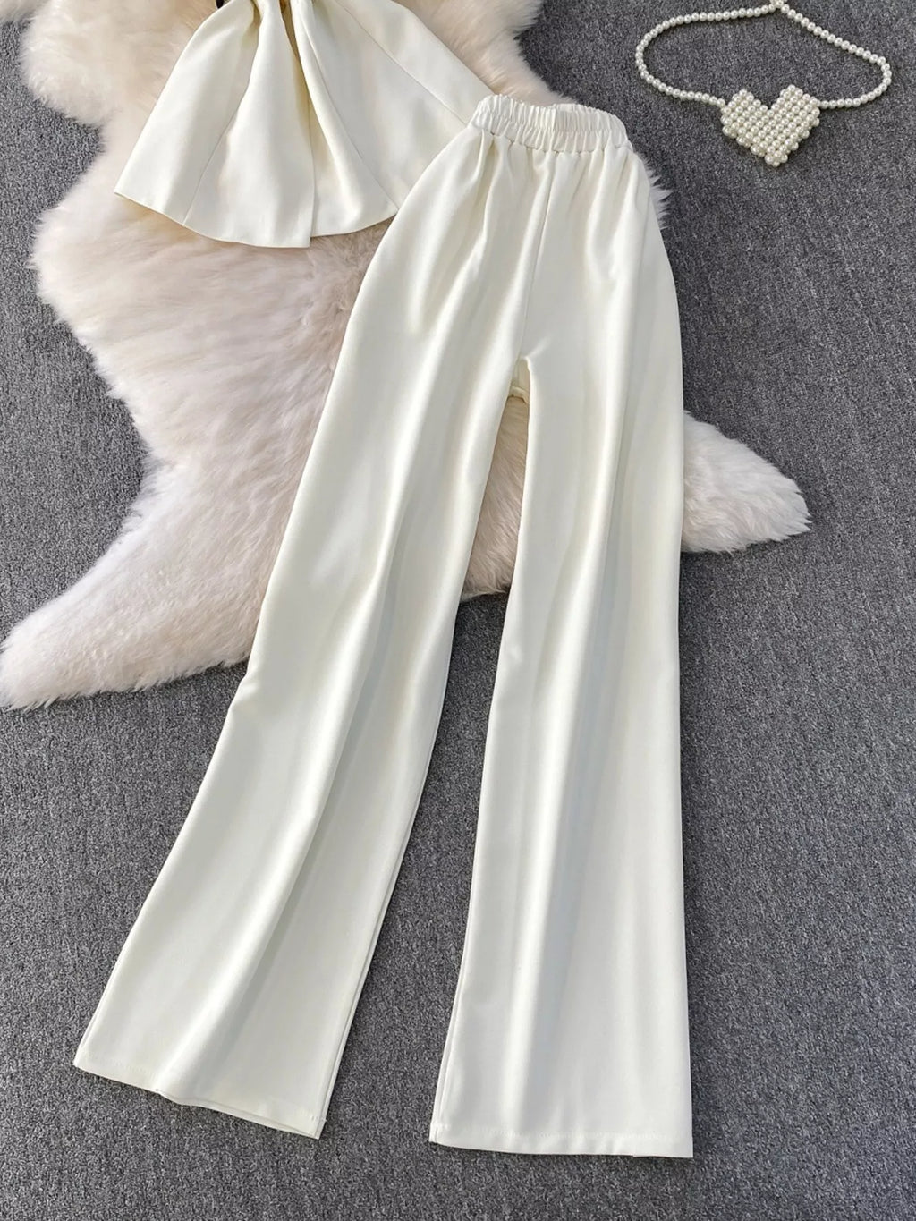 Sleeveless Top and Wide-Leg Pants Set
