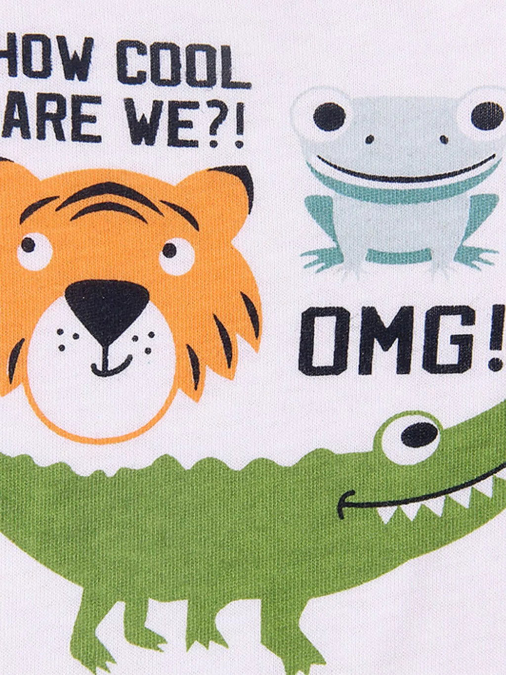 Children's Cartoon Animal Graphic Round Neck T-Shirt