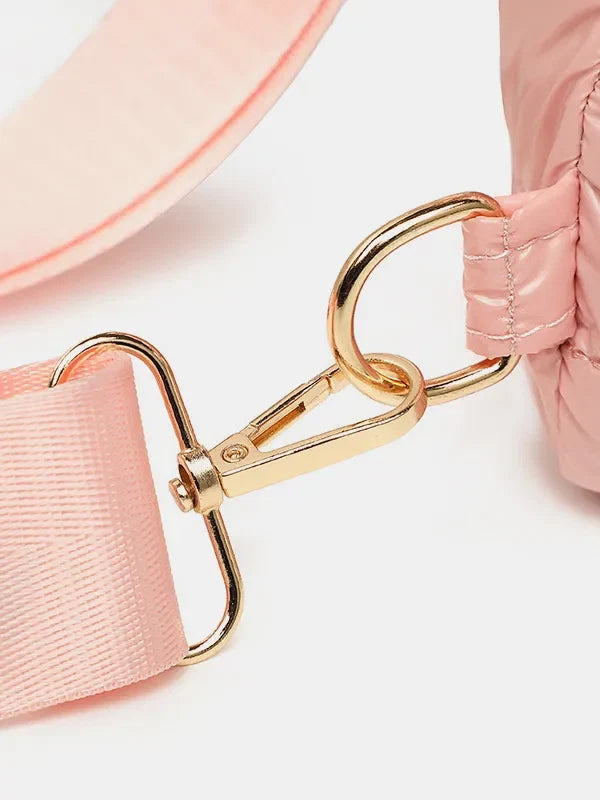 Quilted Adjustable Strap Puffy Sling Bag