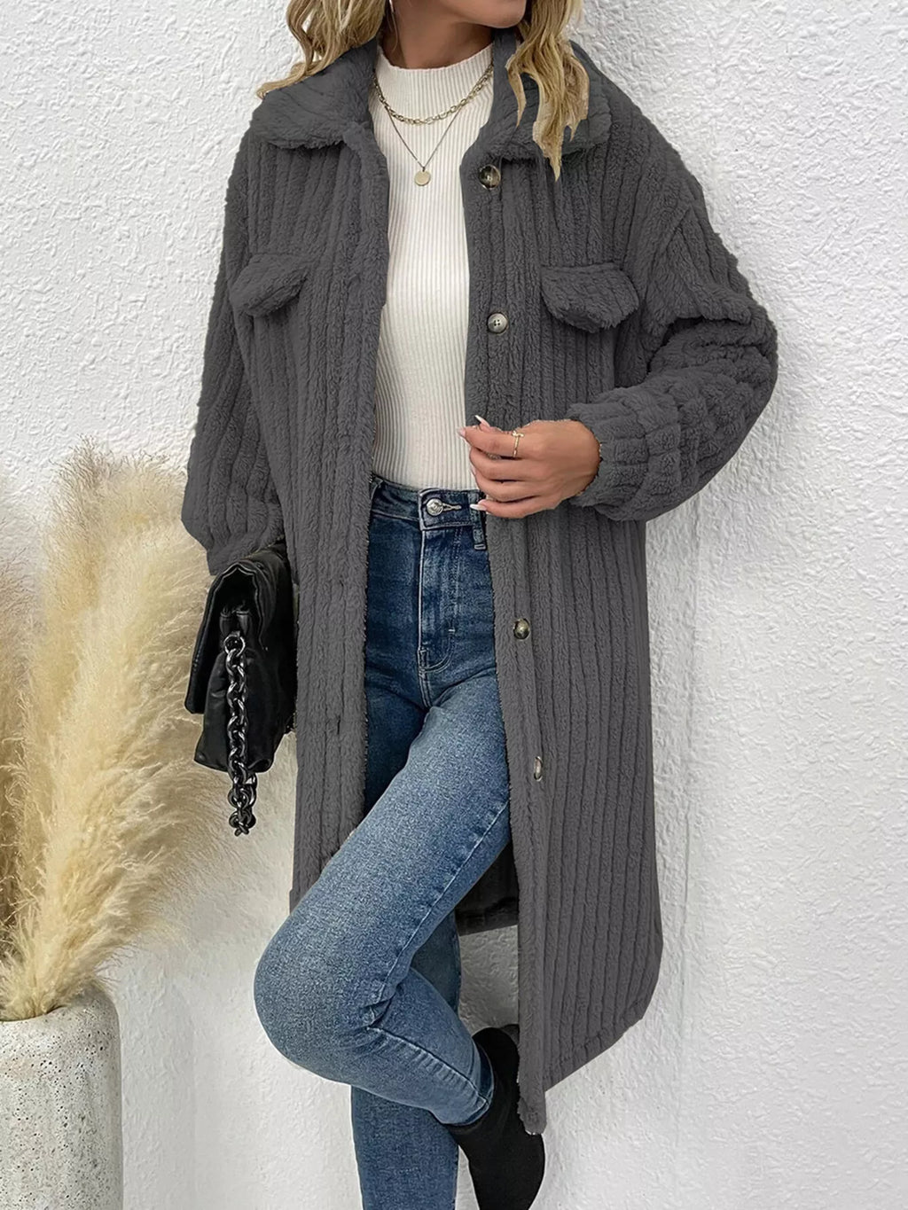Button-Down Longline Outerwear