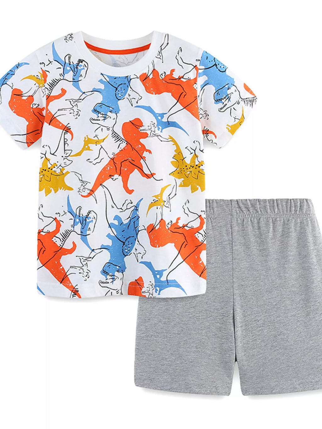 Children's Dinosaur Print Tee and Shorts Set