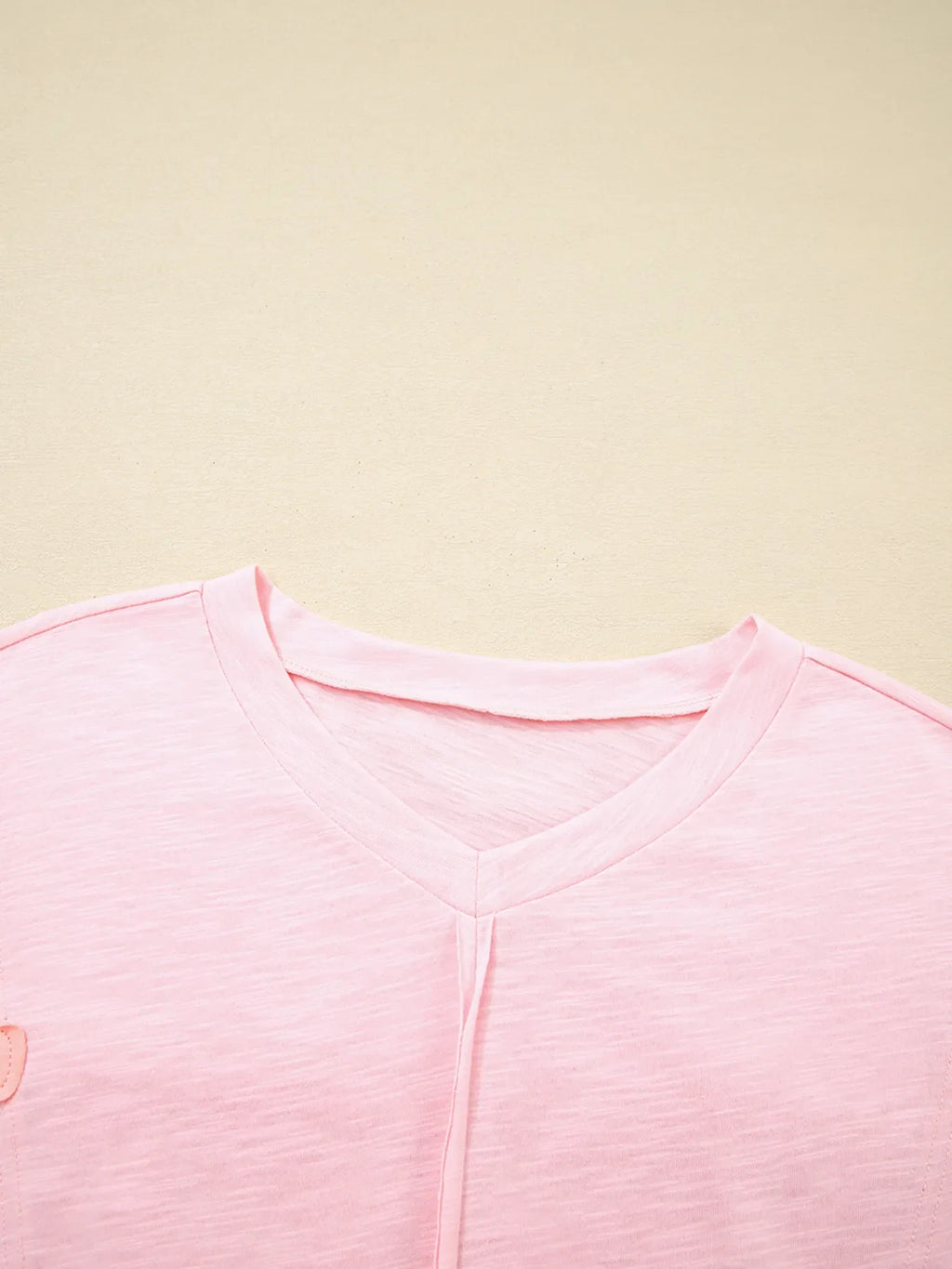Flower Patched Exposed Seam Oversized T Shirt