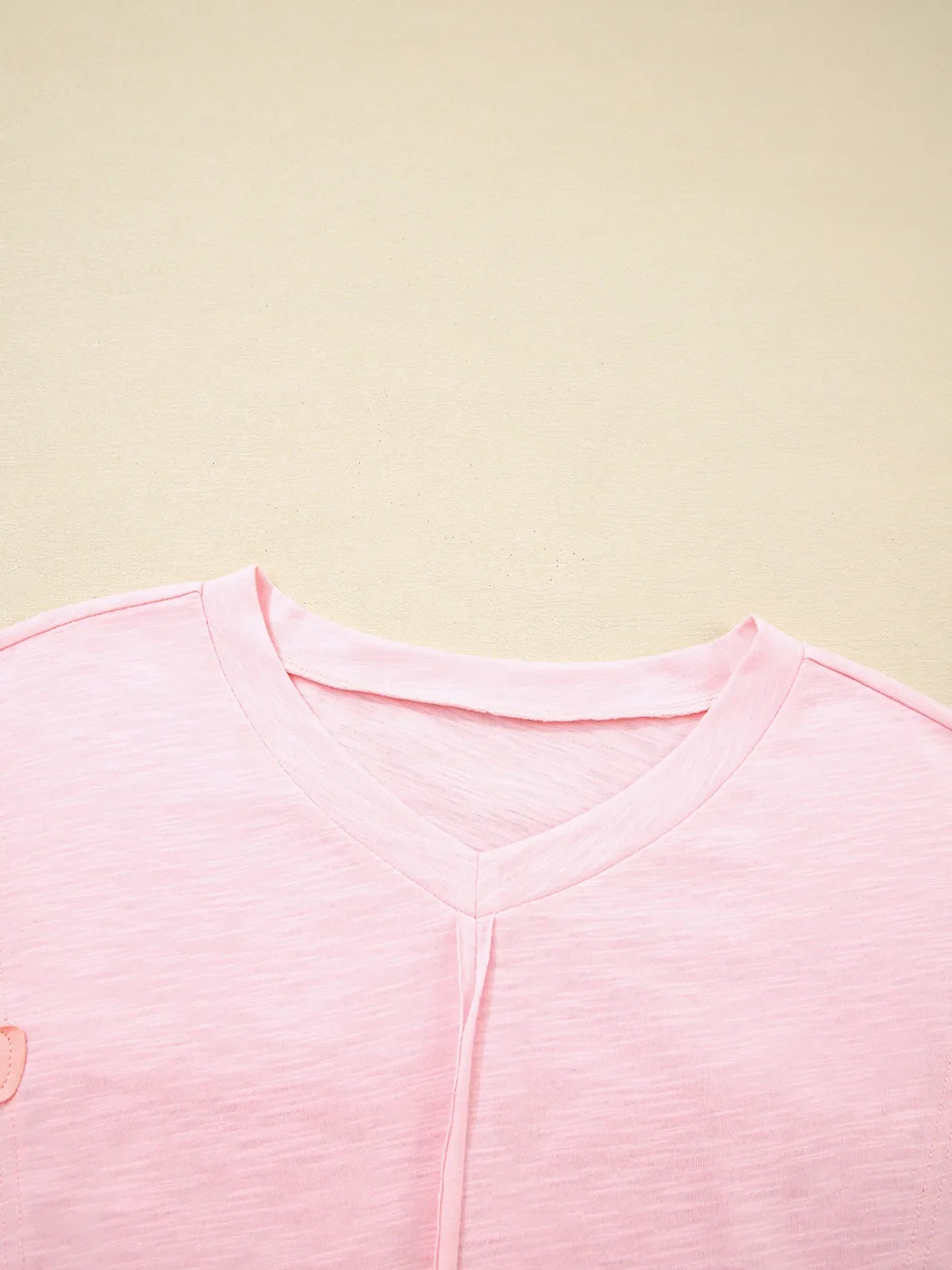 Flower Patched Exposed Seam Oversized T Shirt