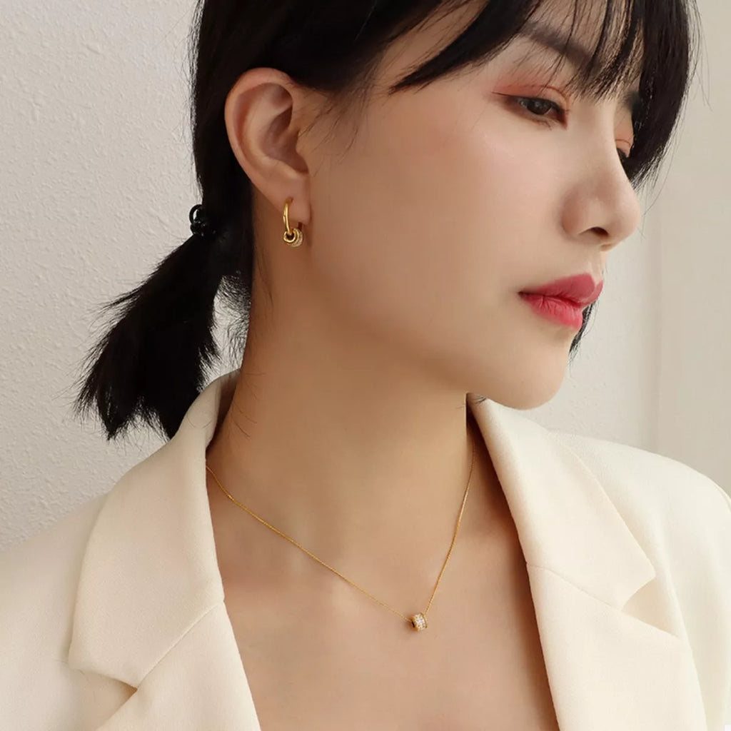 18K Gold-Plated Zircon Minimalist Necklace
