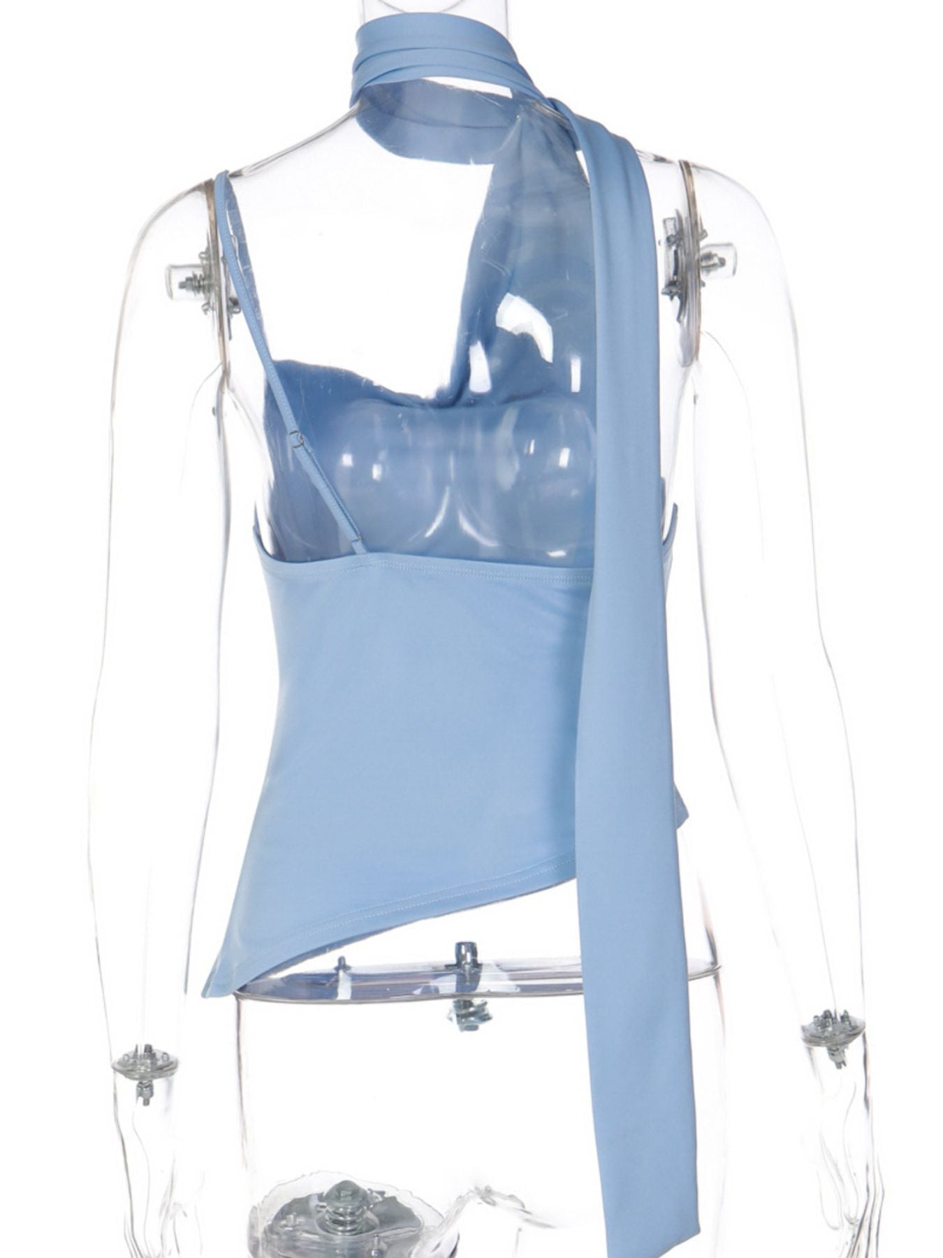 Asymmetrical Neckline Ruched Cami