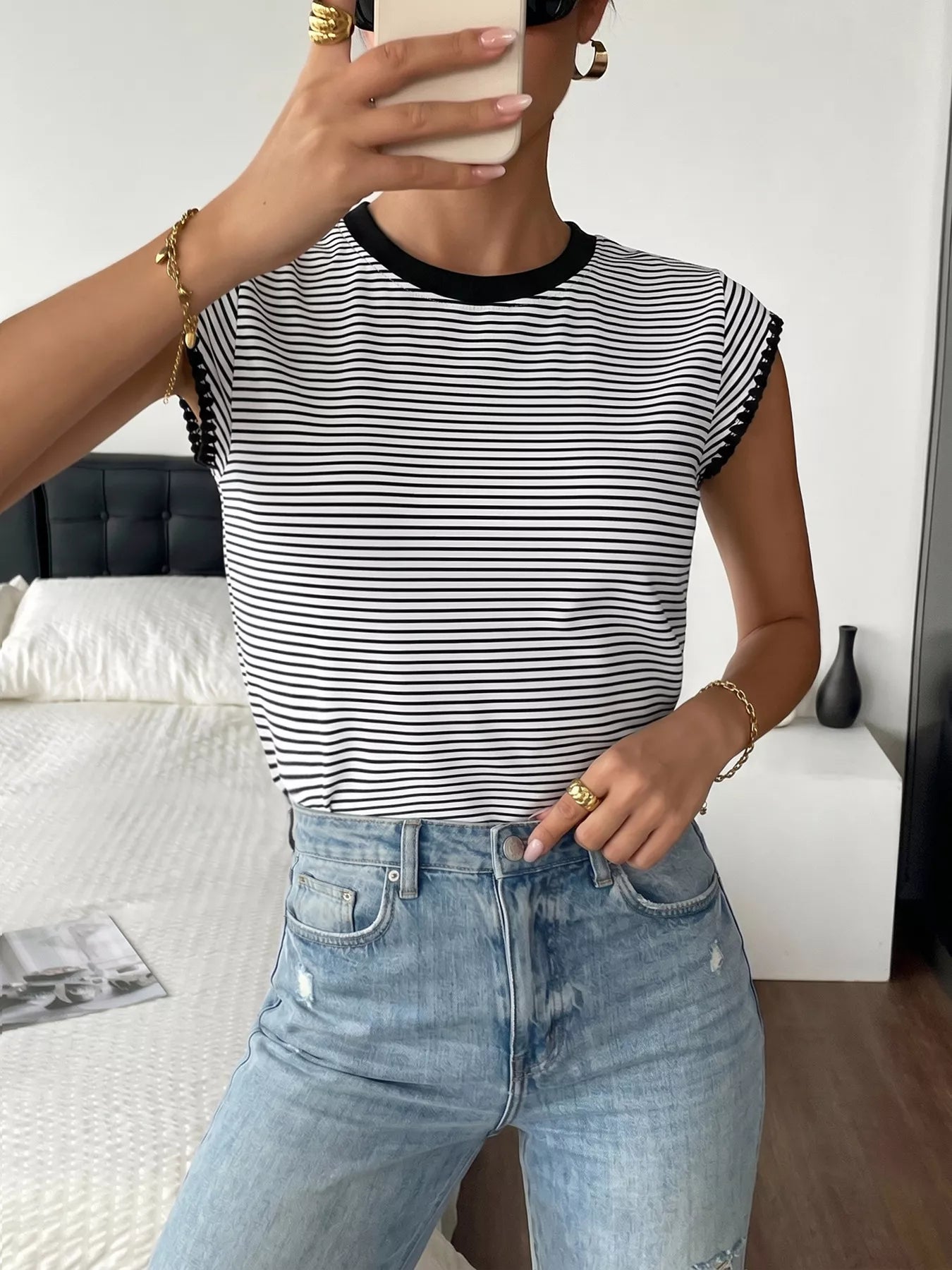 Classic Striped Crew Neck T-Shirt