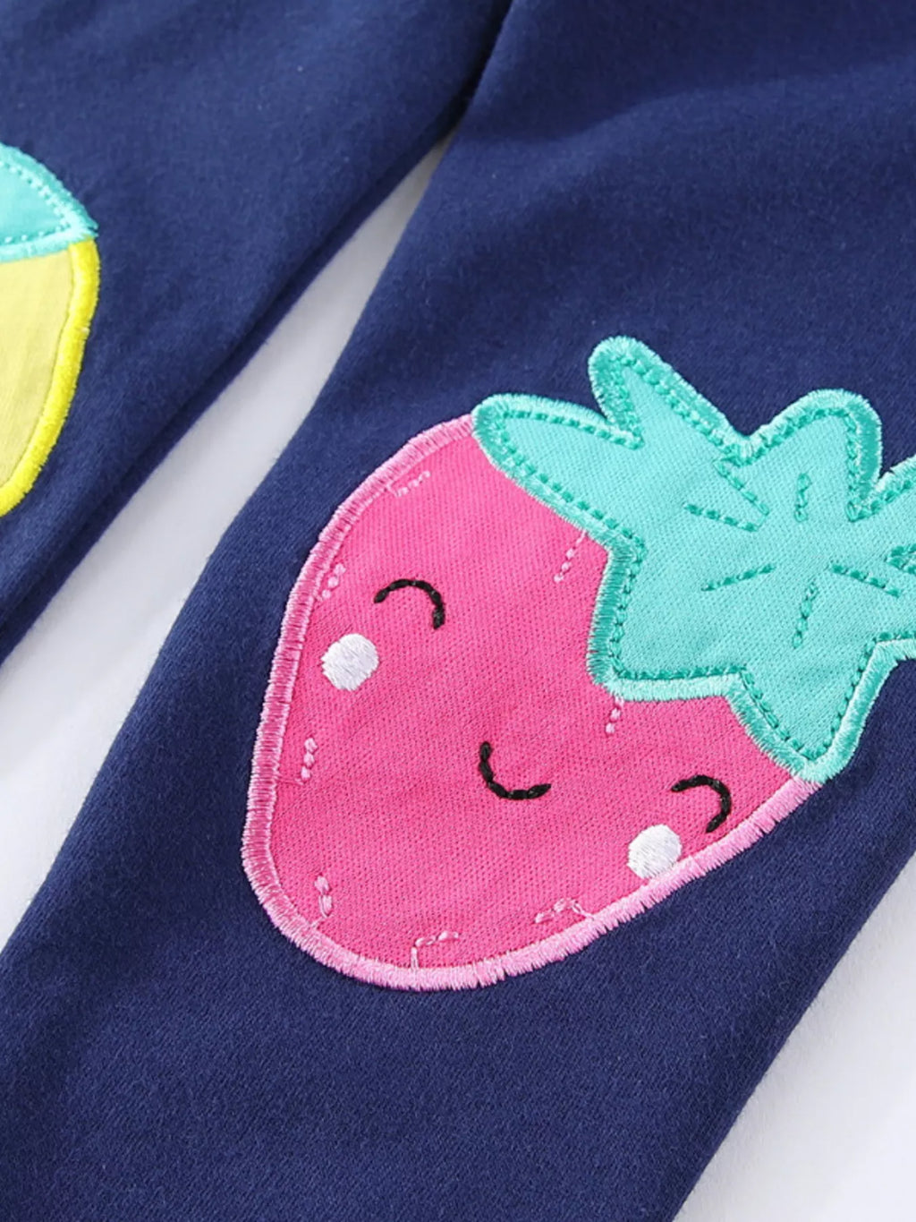 Children's Fruit Applique Knit Leggings