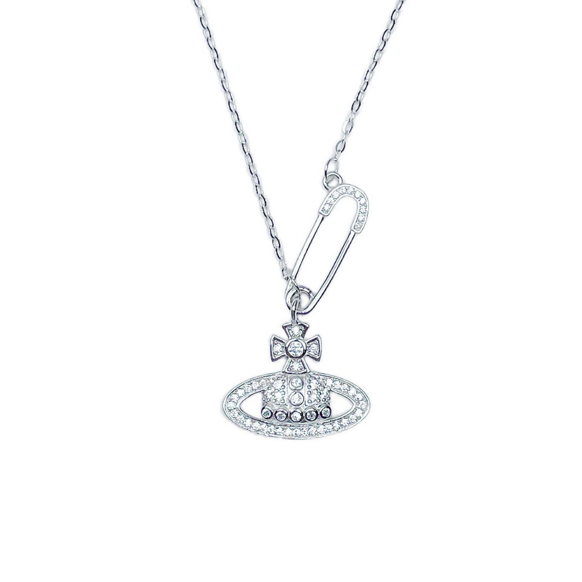 925 Sterling Silver Zircon Pendant Necklace