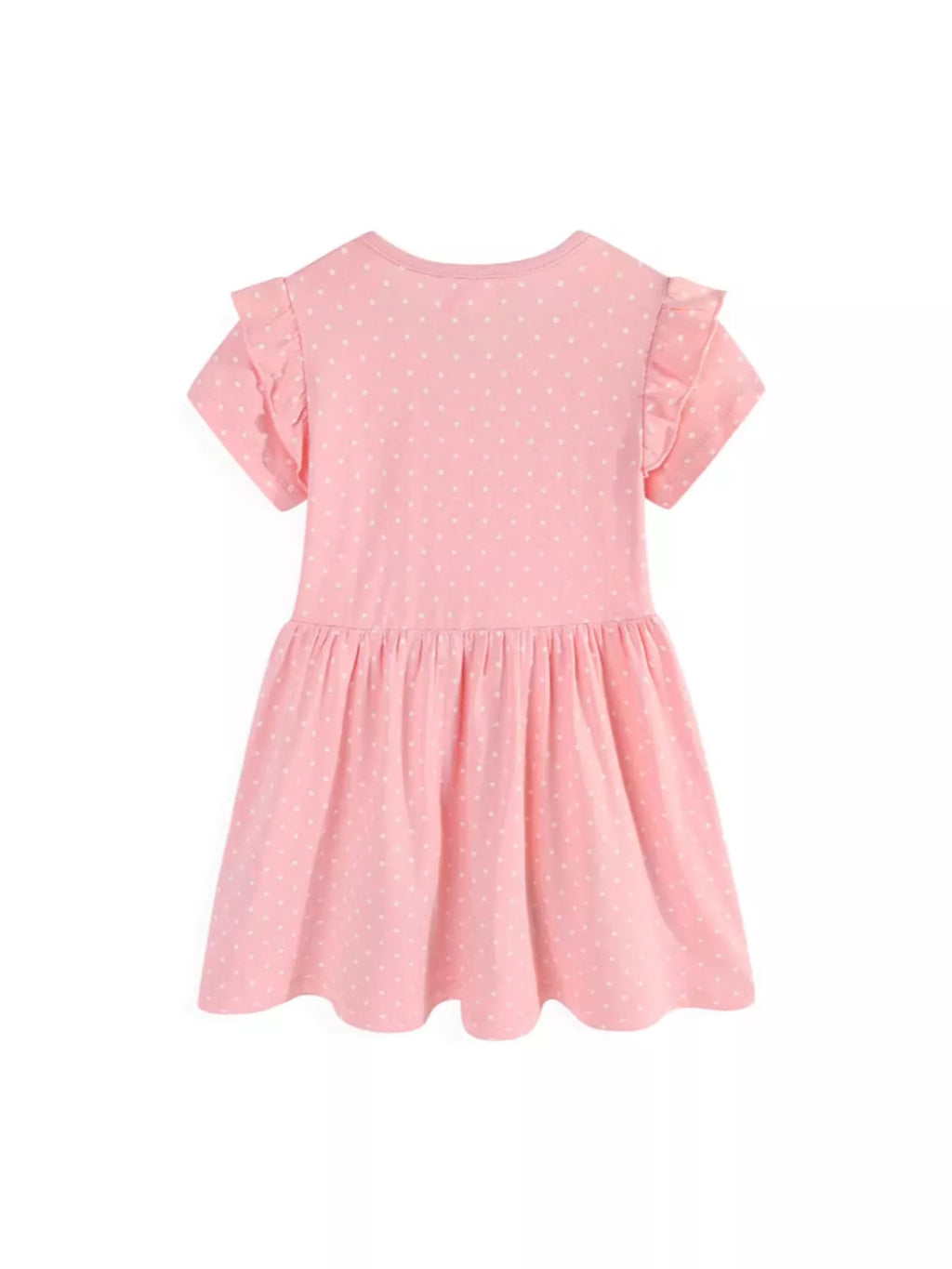 Children's Bunny Embroidered Polka Dot Dress