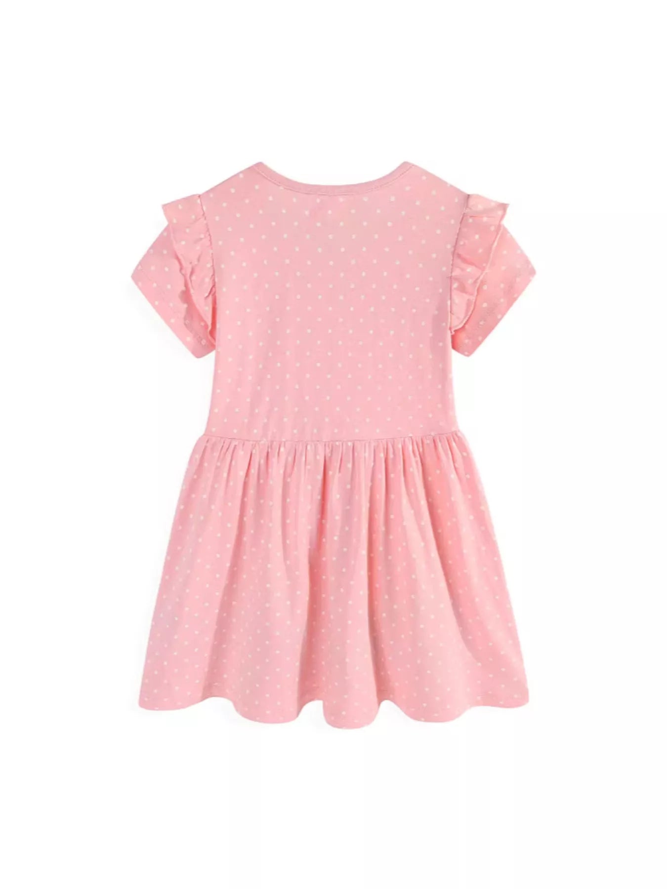Children's Bunny Embroidered Polka Dot Dress