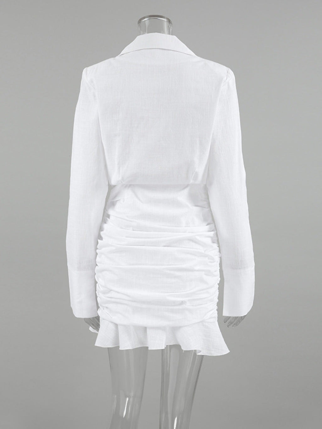 Blazer Style Ruched Mini Dress