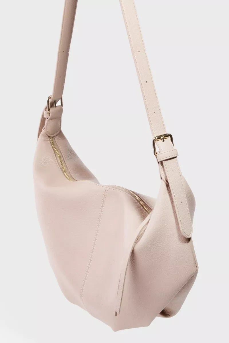 Fame Leather Semi Circle Shoulder Bag