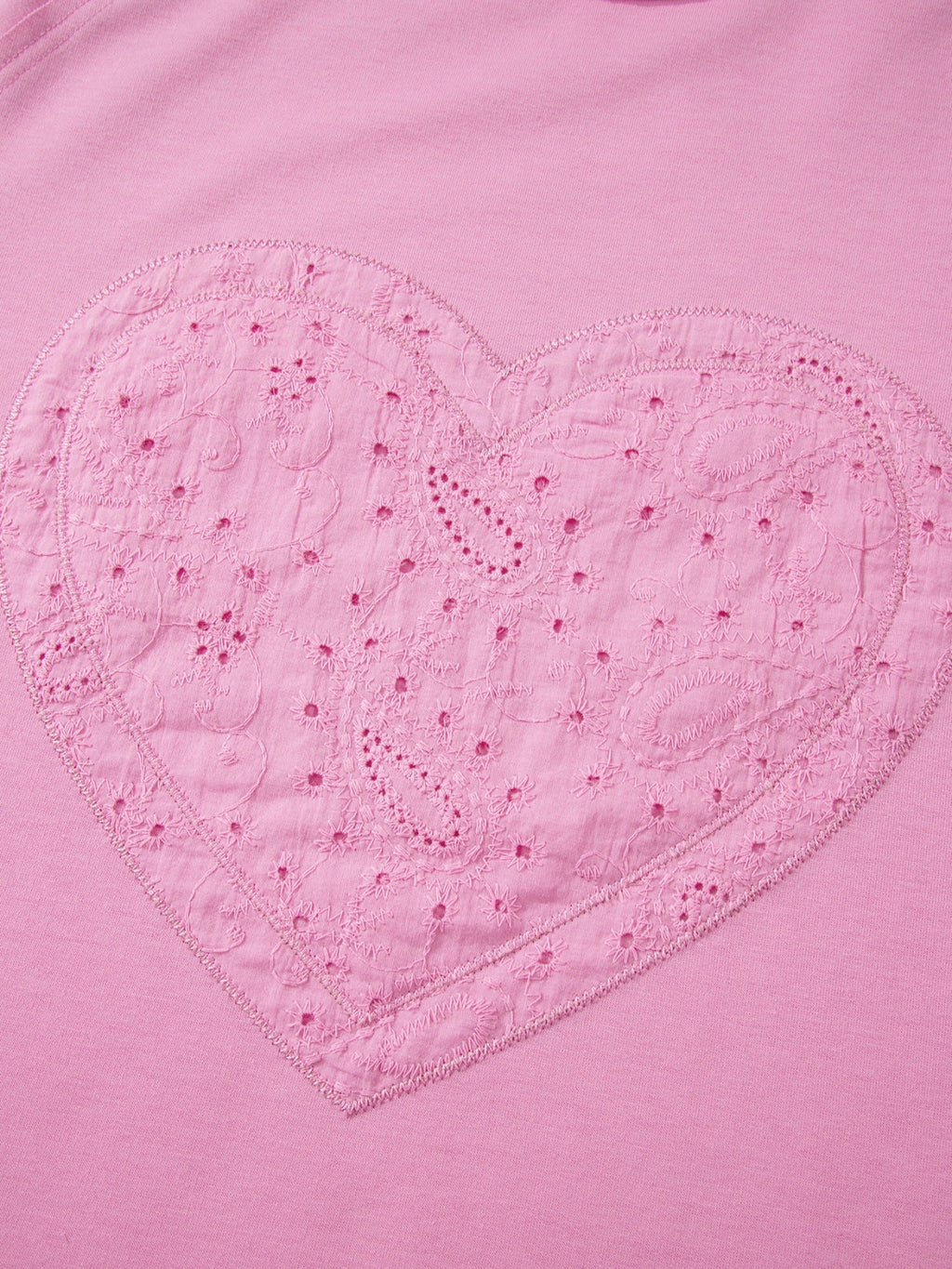 Heart Pattern Long Sleeve Patchwork Top
