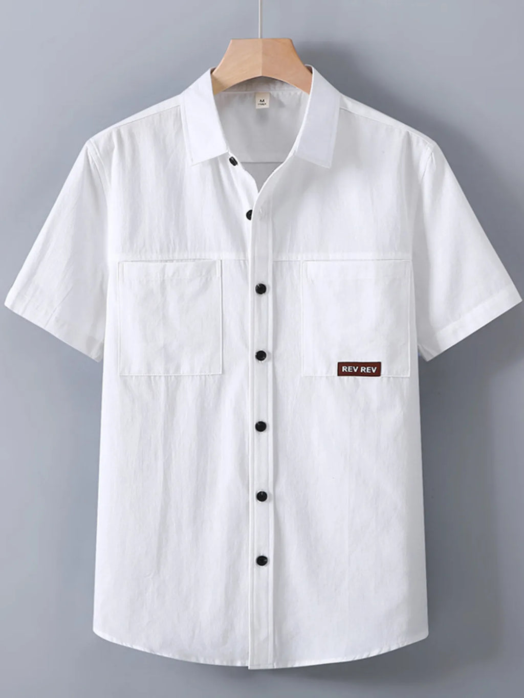 Men's Plus Size Button Up Short Sleeve Shirt