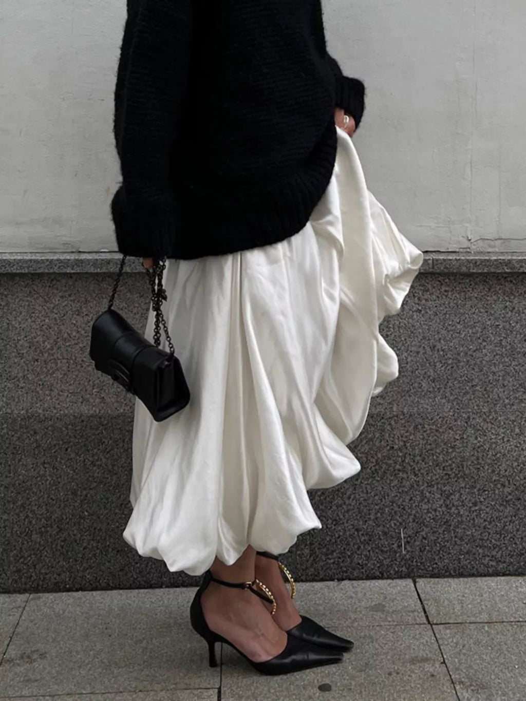 Flowy Satin Maxi Skirt