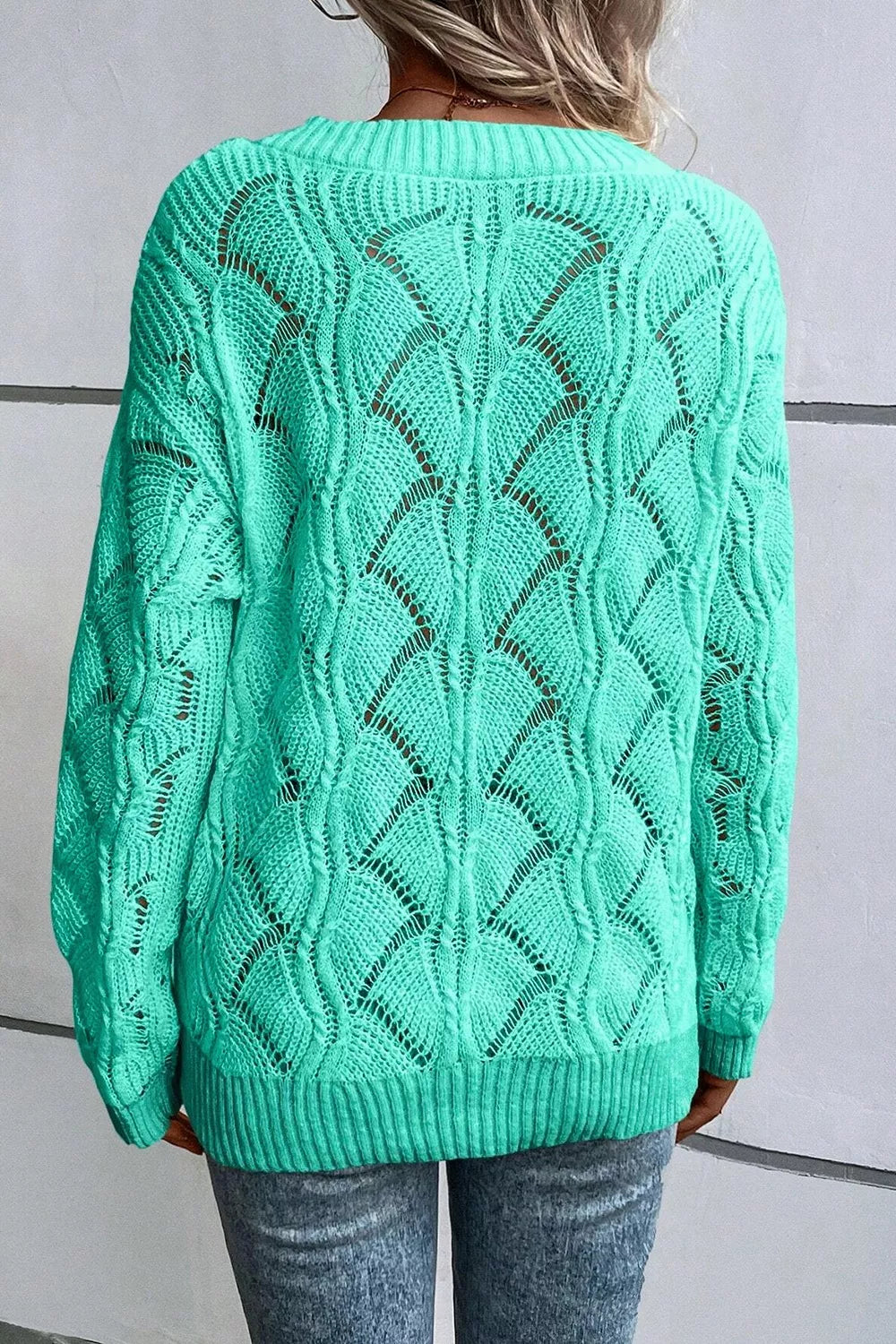 Elegant Texture V-Neck Knit Top
