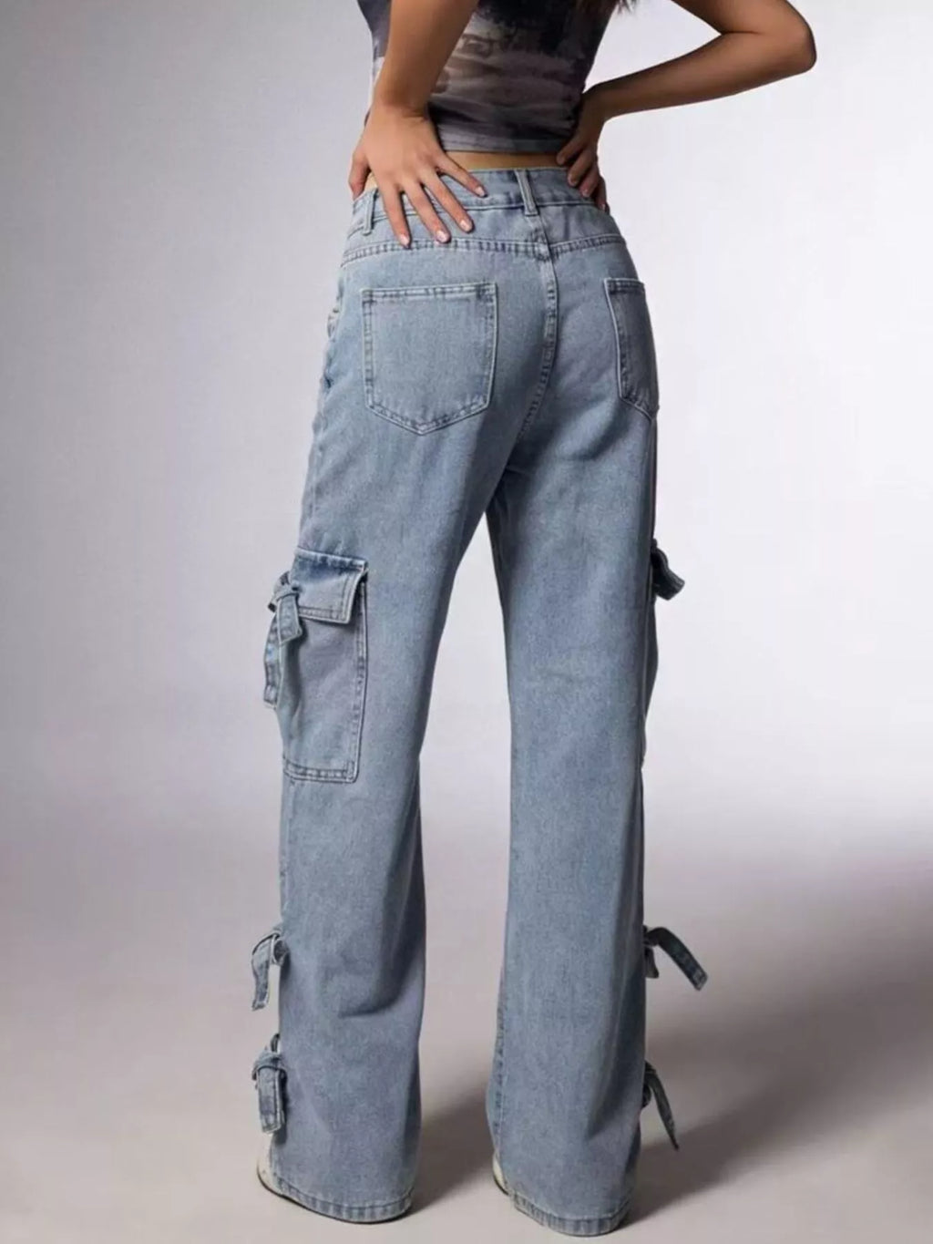 Bow Wide Leg Jeans