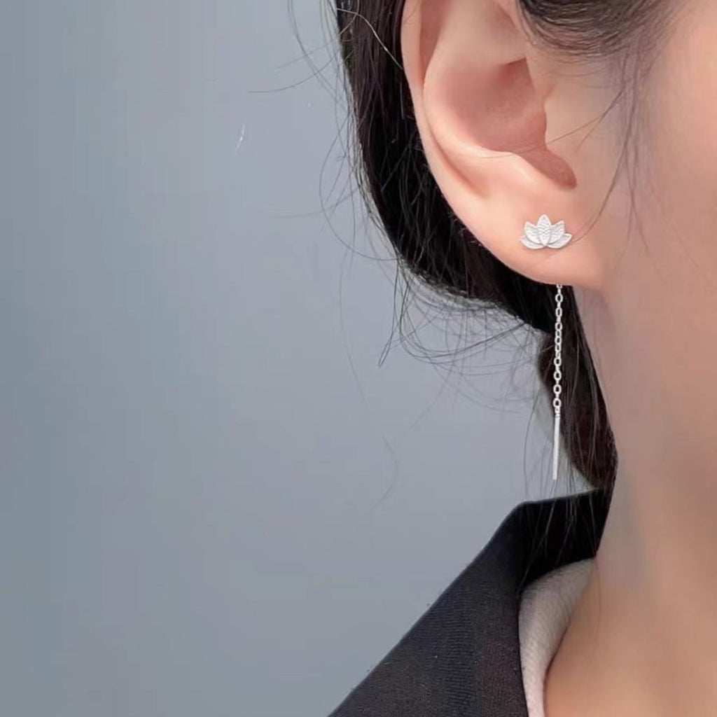 Lotus Drop Earrings