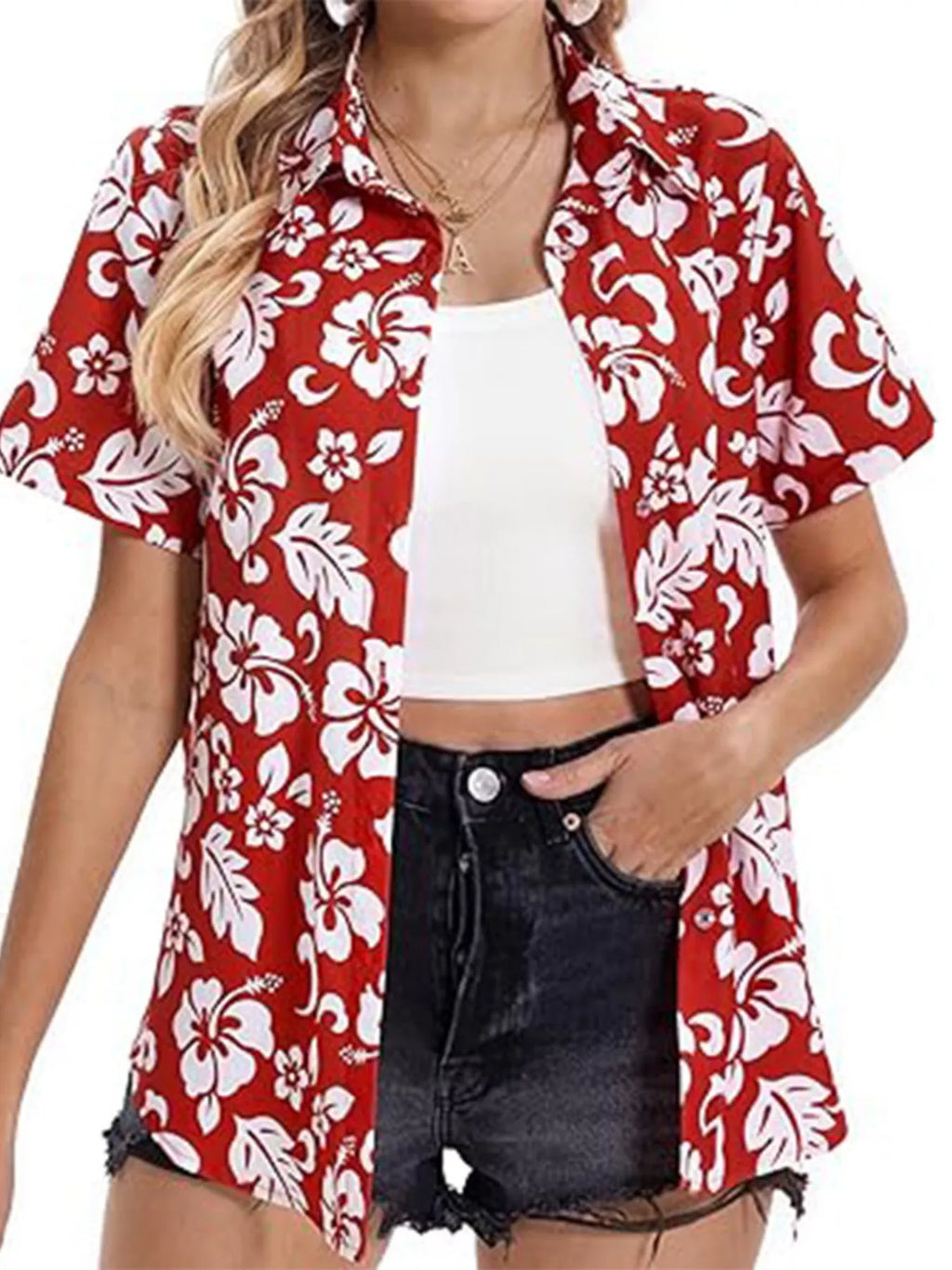 Plant Print Short Sleeve Shirt