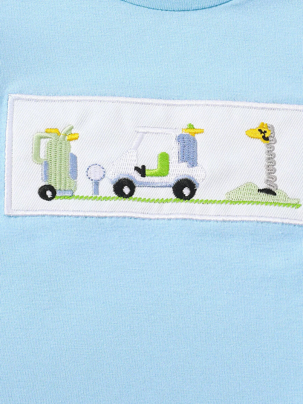 Children's Embroidered Round Neck Tee and Shorts Set