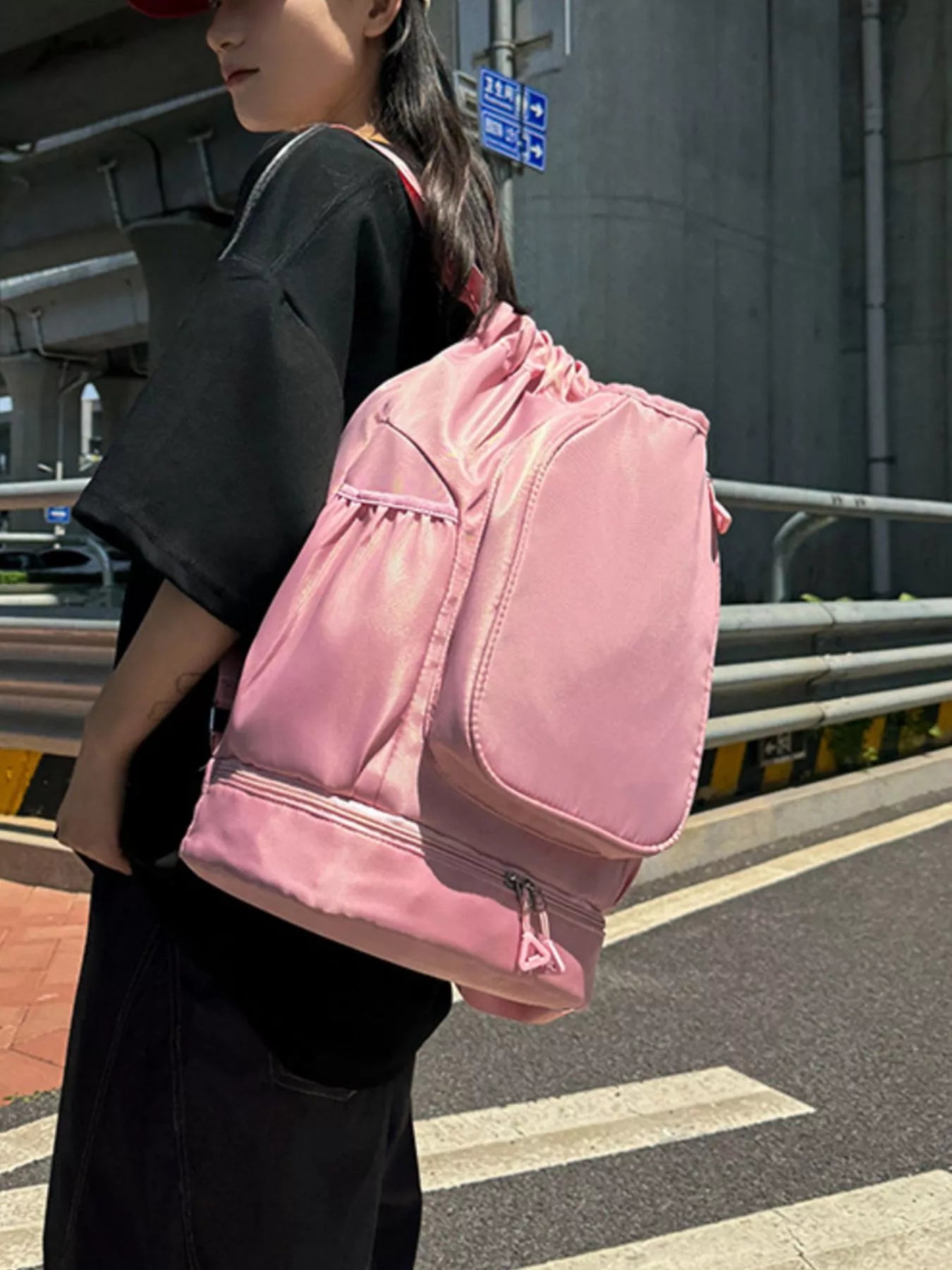 Drawstring Backpack Duffle Bag