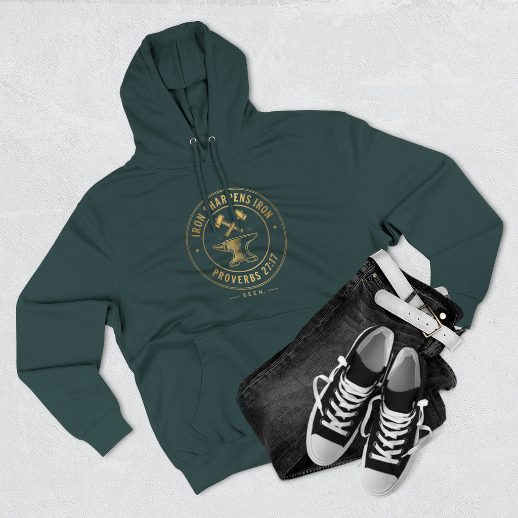 Iron Sharpens Iron Hoodie — SEEN. Brotherhood | Wear Your Worship