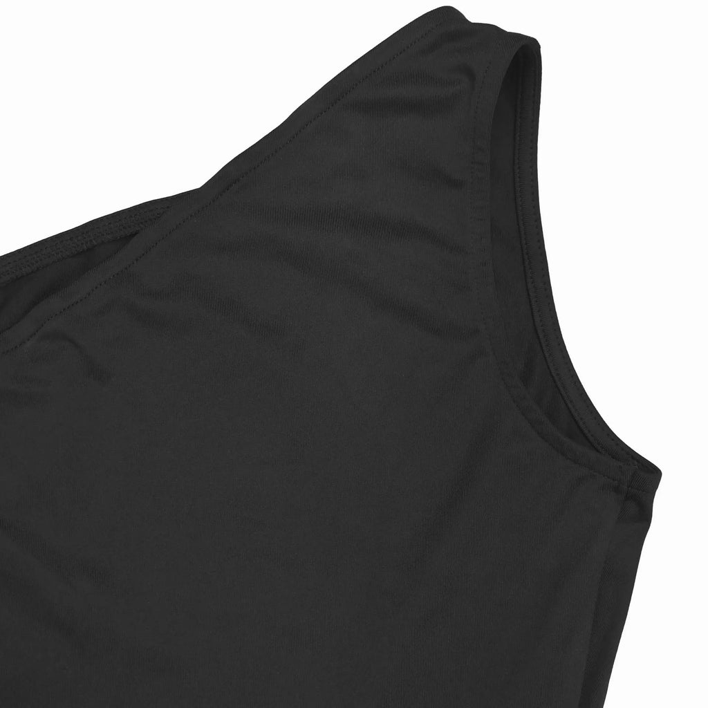 Ruched One-Shoulder Maxi Dress