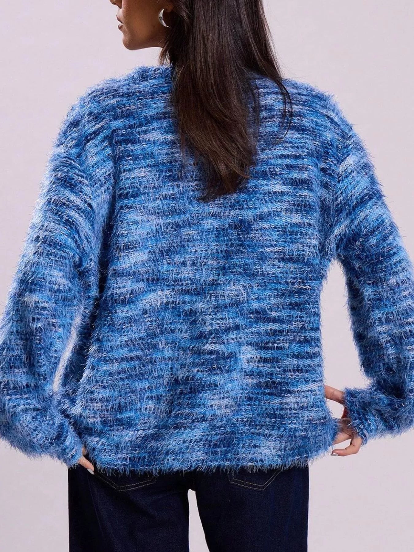 Textured Knit Button-Down Cardigan
