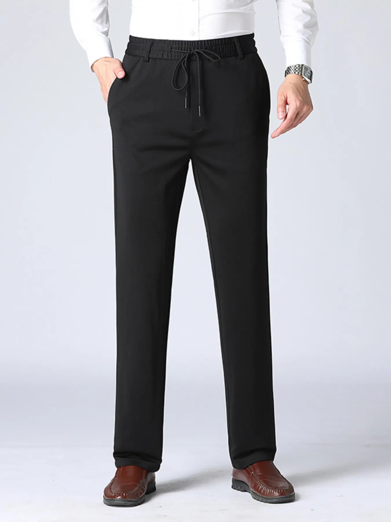 Men's Plus Size Drawstring Pocketed Pants