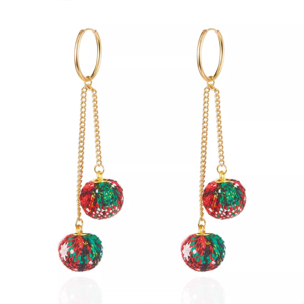 18K Gold-Plated Ball Drop Earrings