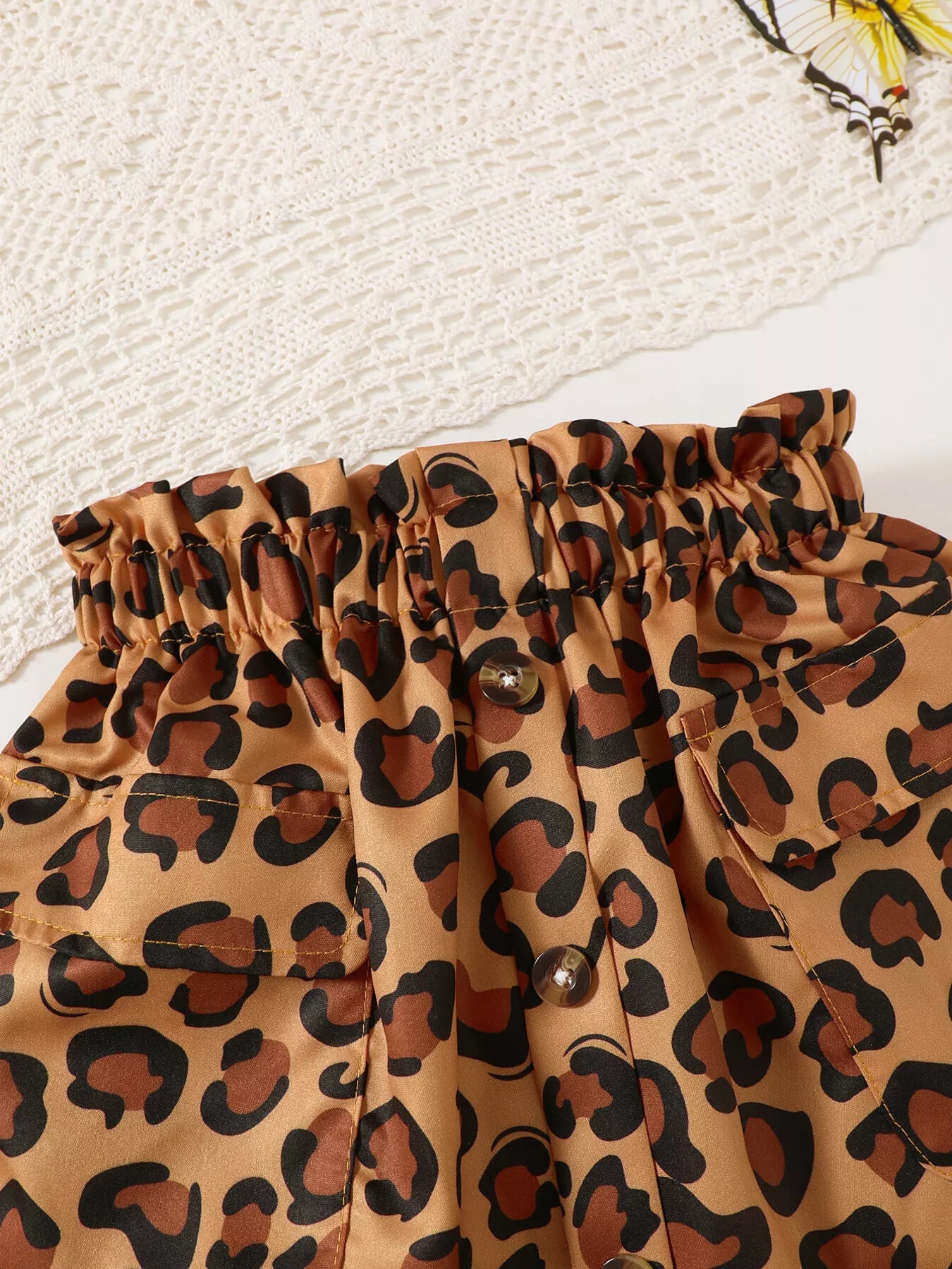 Children's Leopard Graphic Tee & Skirt Set