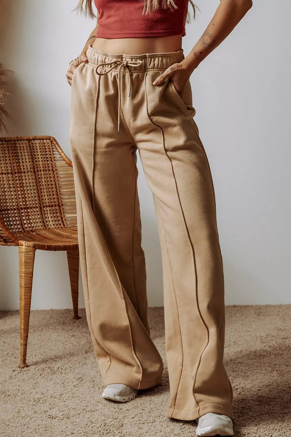Wide Leg Drawstring Pants