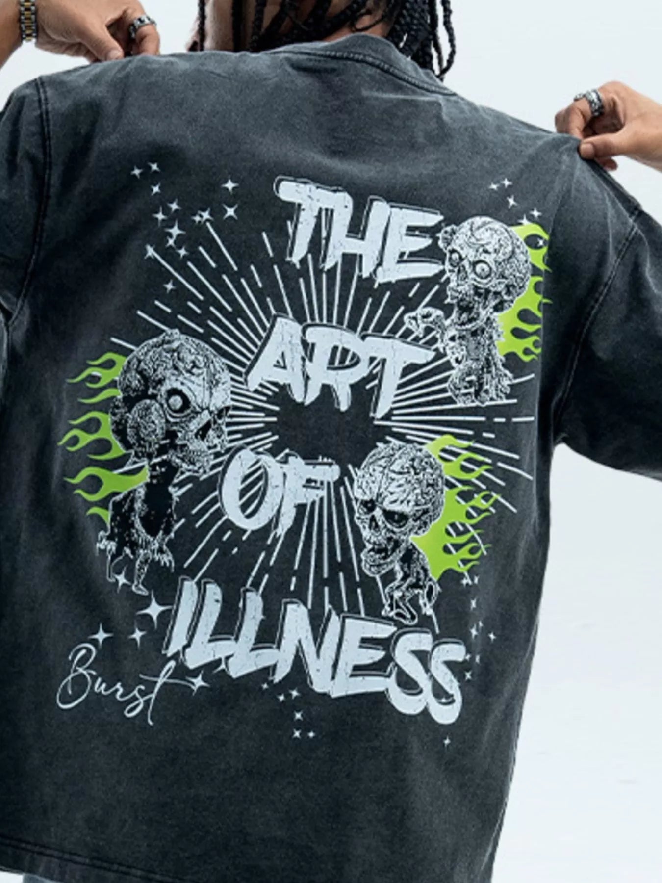 Men's Skull Graphic Round Neck Tee