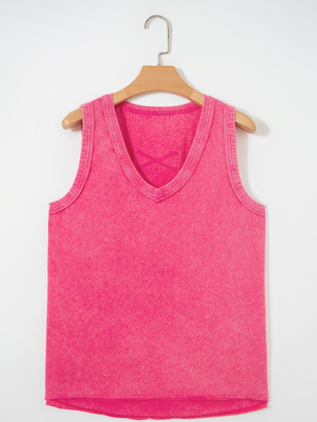 Mineral Wash V Neck Tank Top