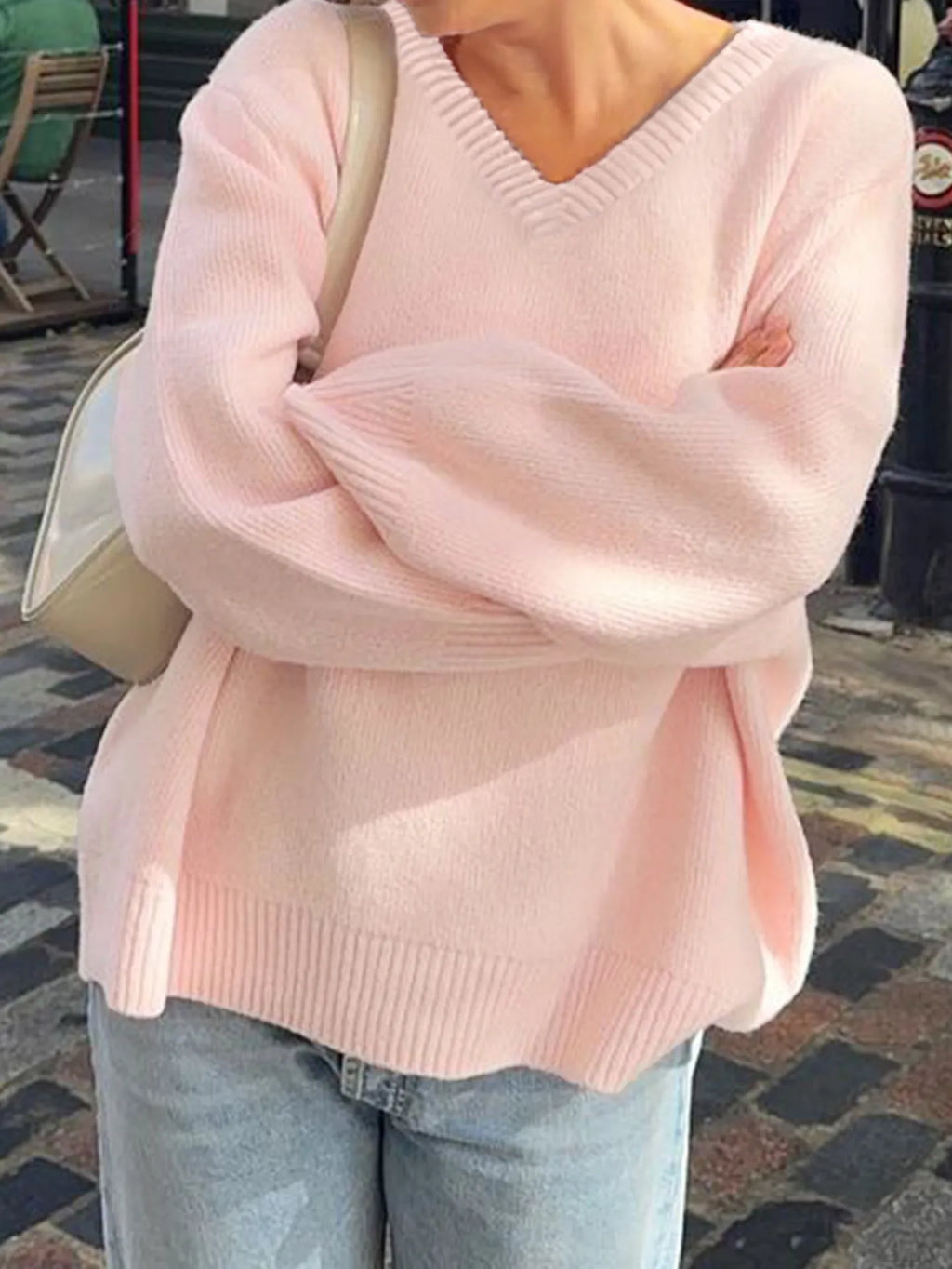 V-Neck Long Sleeve Sweater