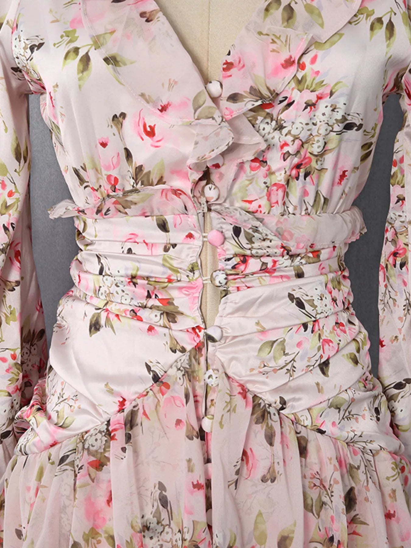 Floral Print Ruffle Mini Dress