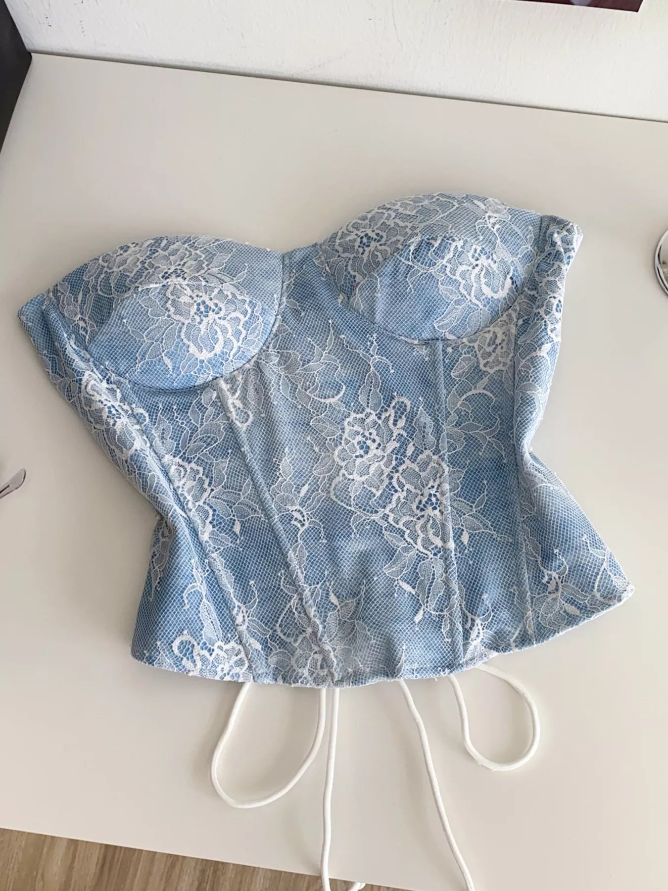 Lace Trimmed Tube Top