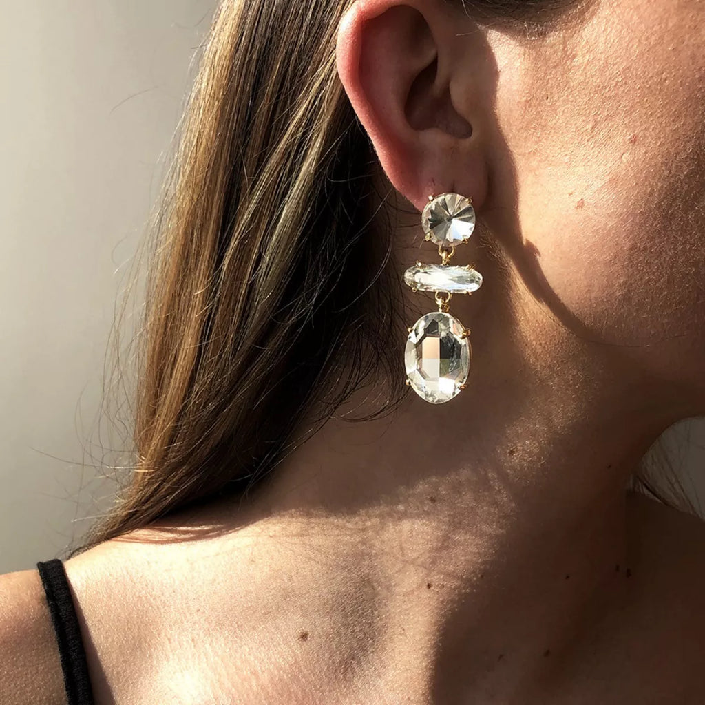 Alloy Geometric Dangle Earrings